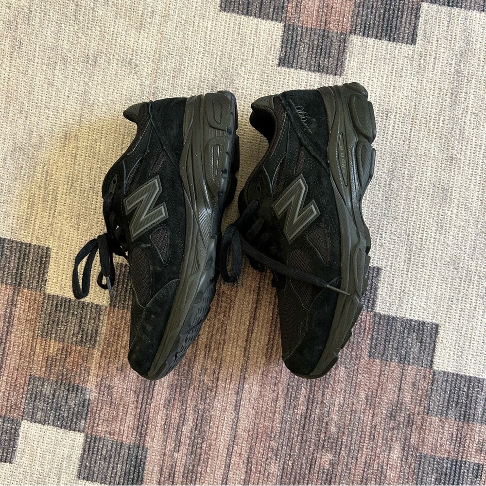 NEW BALANCE 990 V3 HERITAGE COLLECTION BLACK SUEDE SNEAKERS